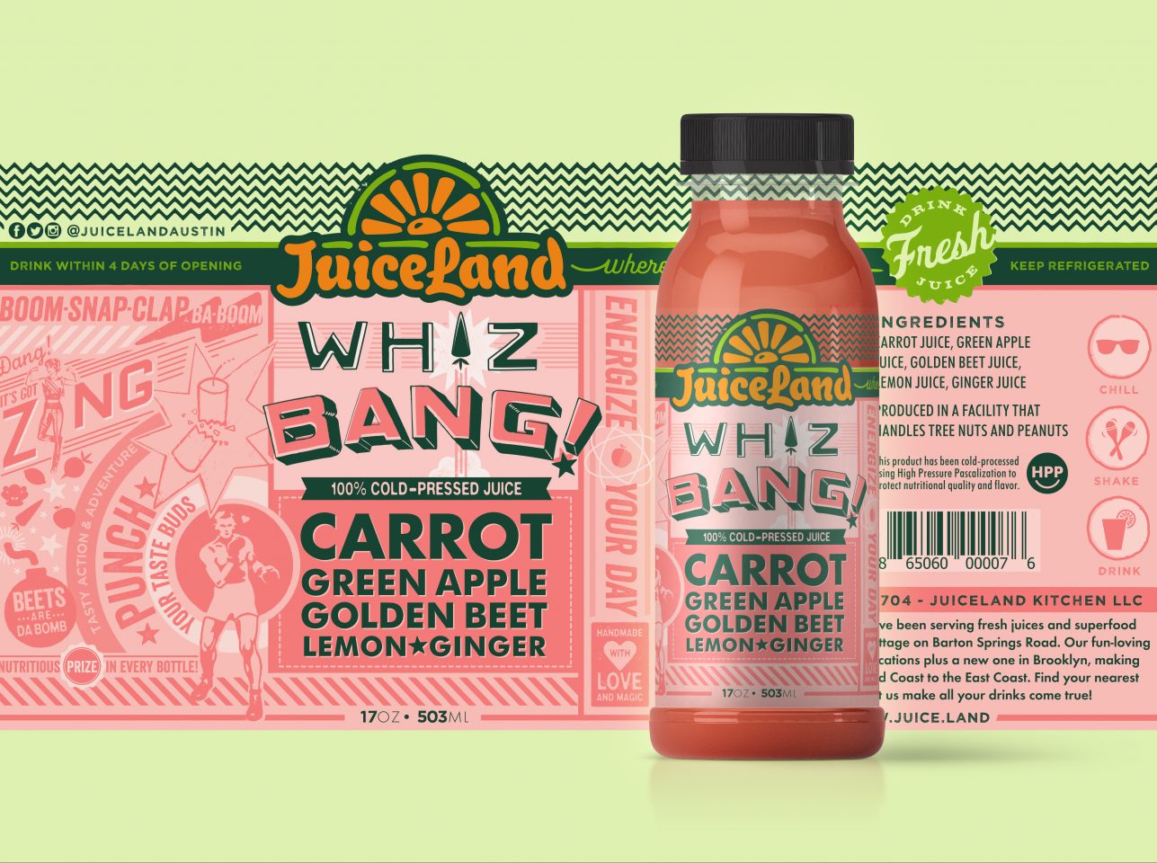 Juiceland Whiz Bang Label