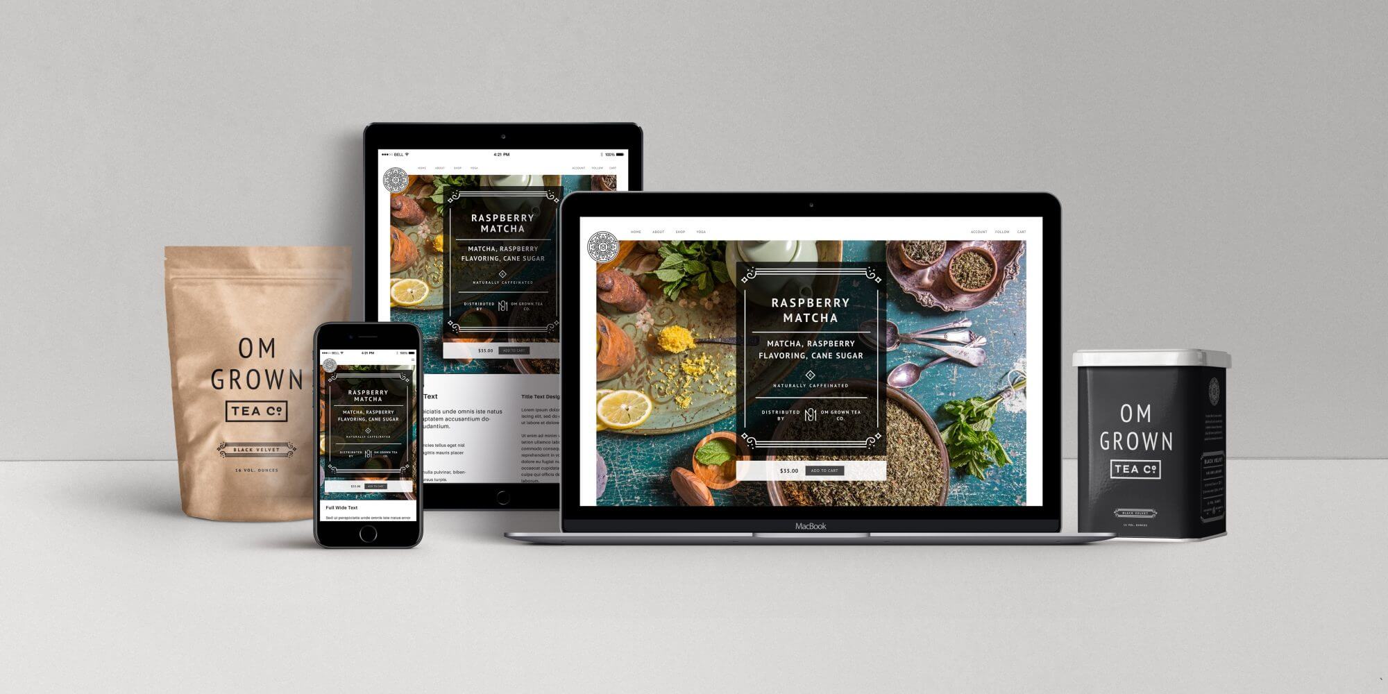 Om Grown Teas Website